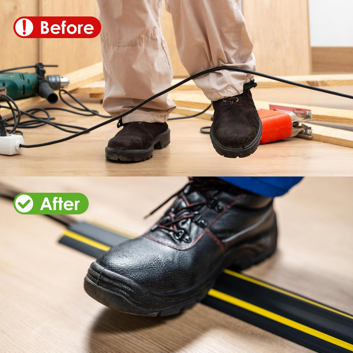 3-Channel Rubber Cord Protector