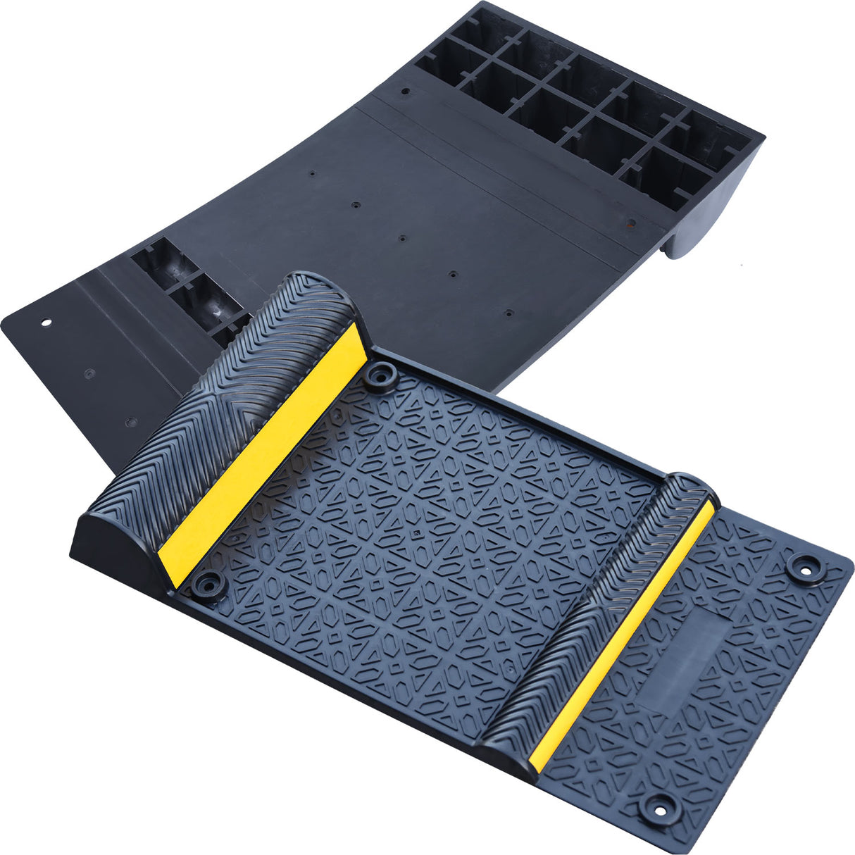 4PCS Car Parking Mat with Reflective Stripe - side angle