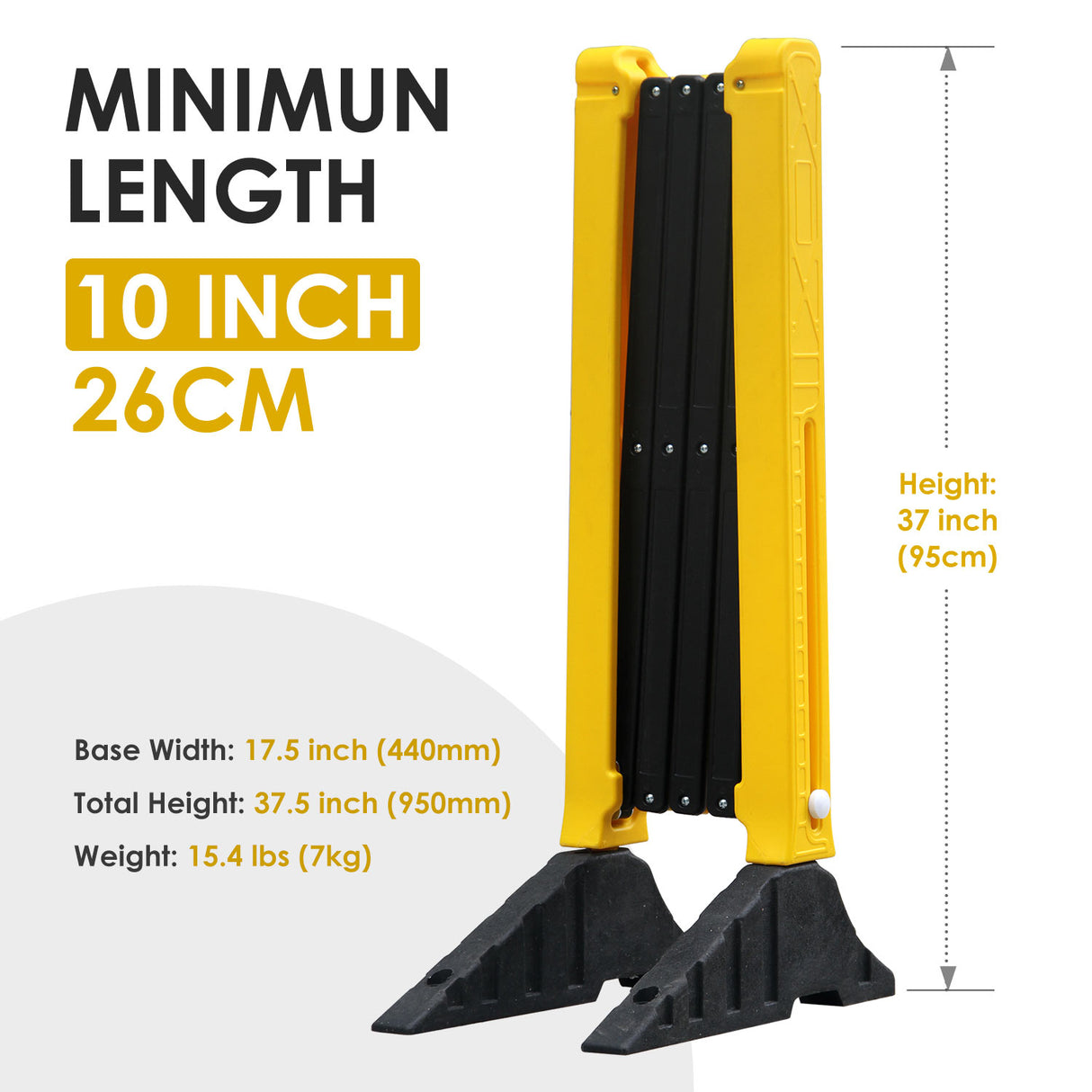 9 Foot Expandable Barrier with Heavy Base