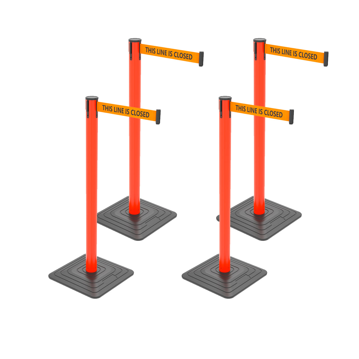 10ft Retractable Belt Stanchion Barrier - with accessories