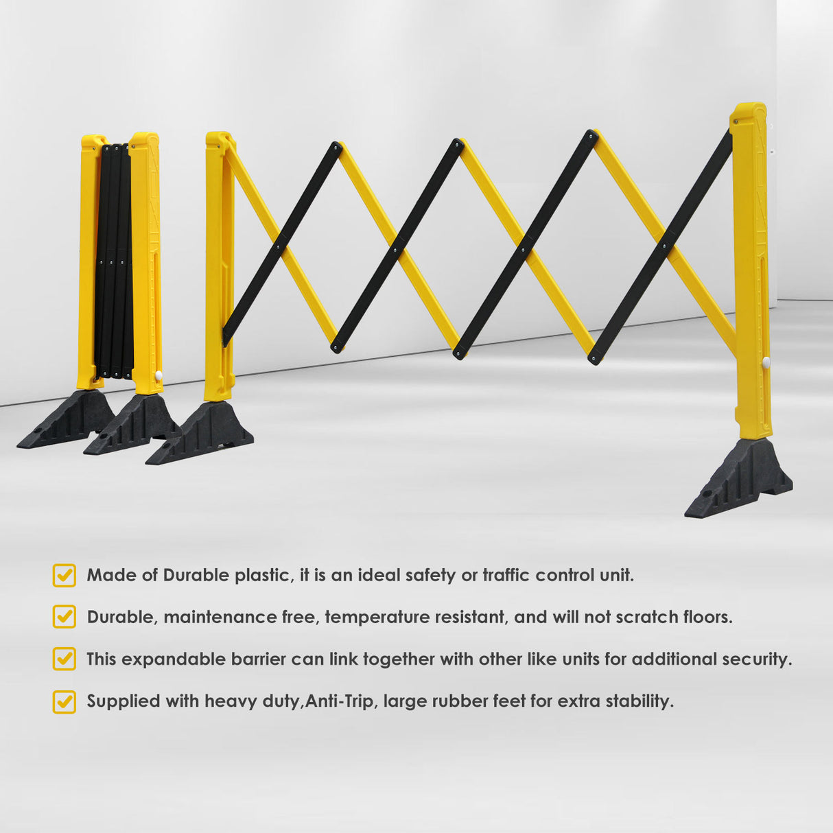 9 Foot Expandable Barrier with Heavy Base
