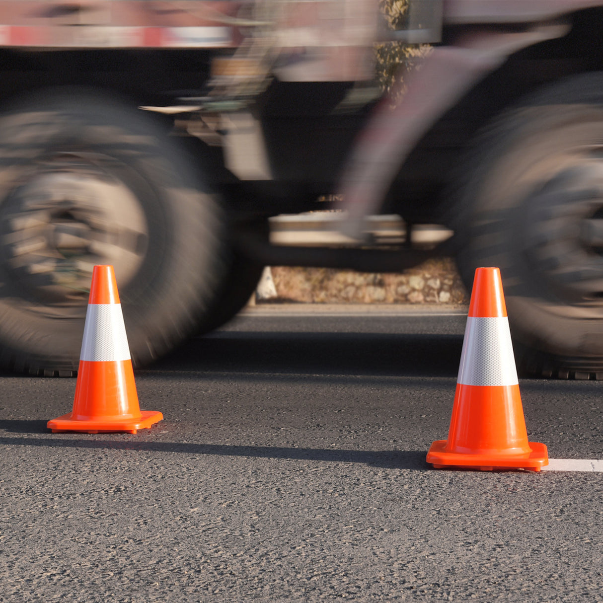 Solid Orange Economy Traffic Cones