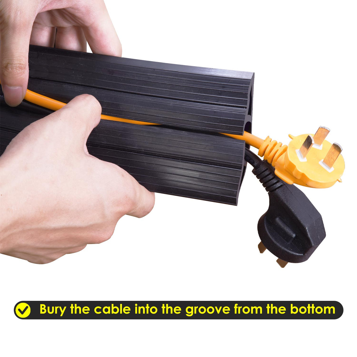 3-Channel Rubber Cord Protector