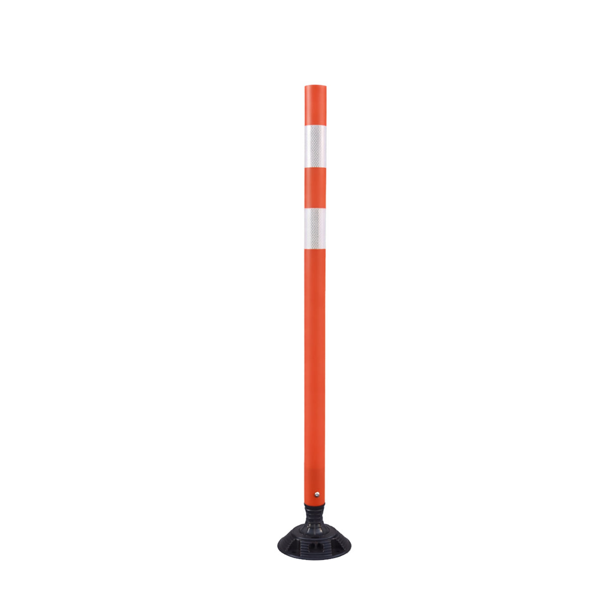 Flexible Surface Mount Delineator Post - Durable Traffic Safety Post for Parking Lots, Construction Zones, and Roadway Marking - Easy to Install, High Visibility, Impact-Resistant