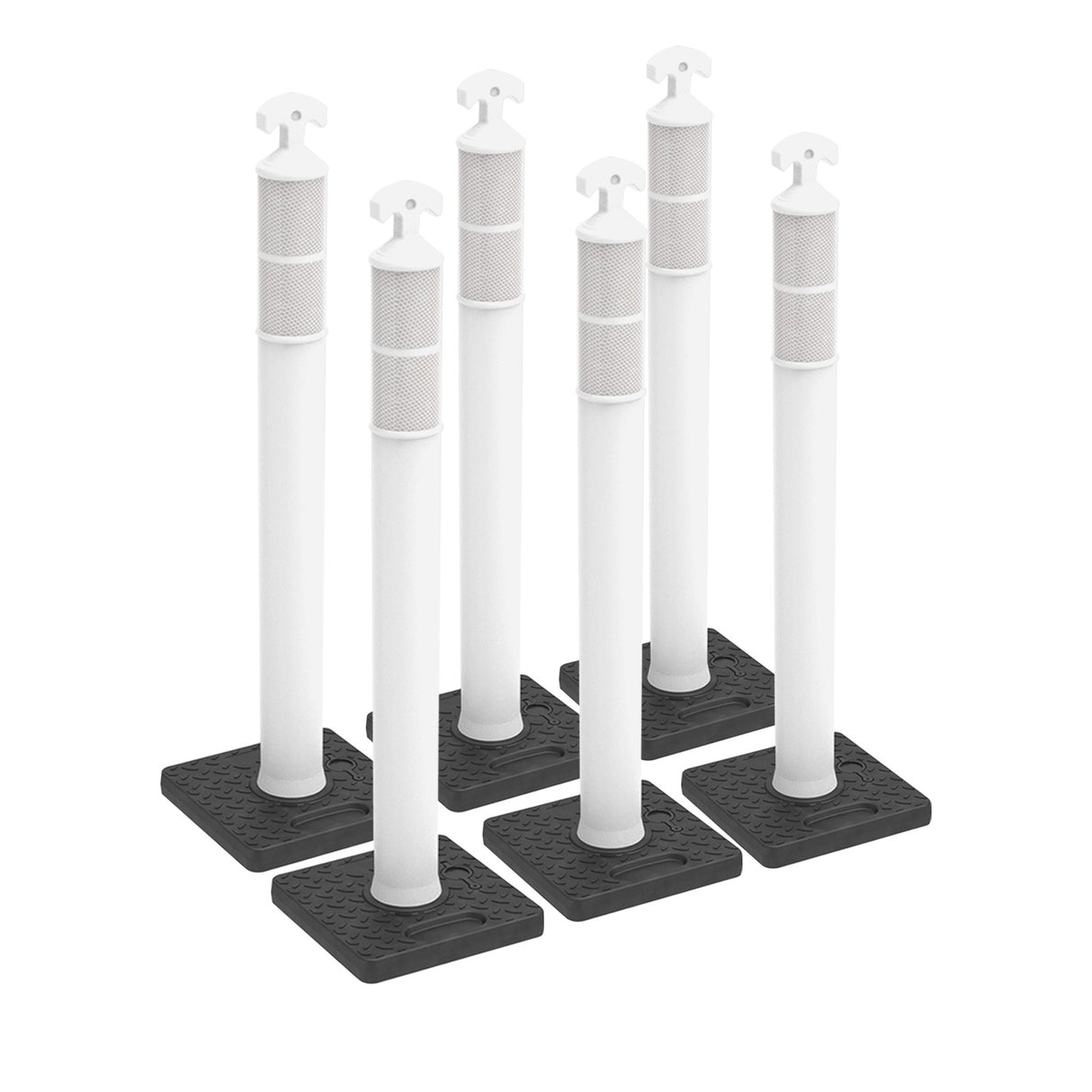 6PCS T-Top Delineator Post with Rubber /Water Filled Base - close-up detail