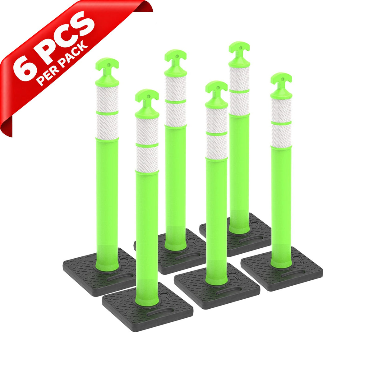 6PCS T-Top Delineator Post with Rubber /Water Filled Base - material detail