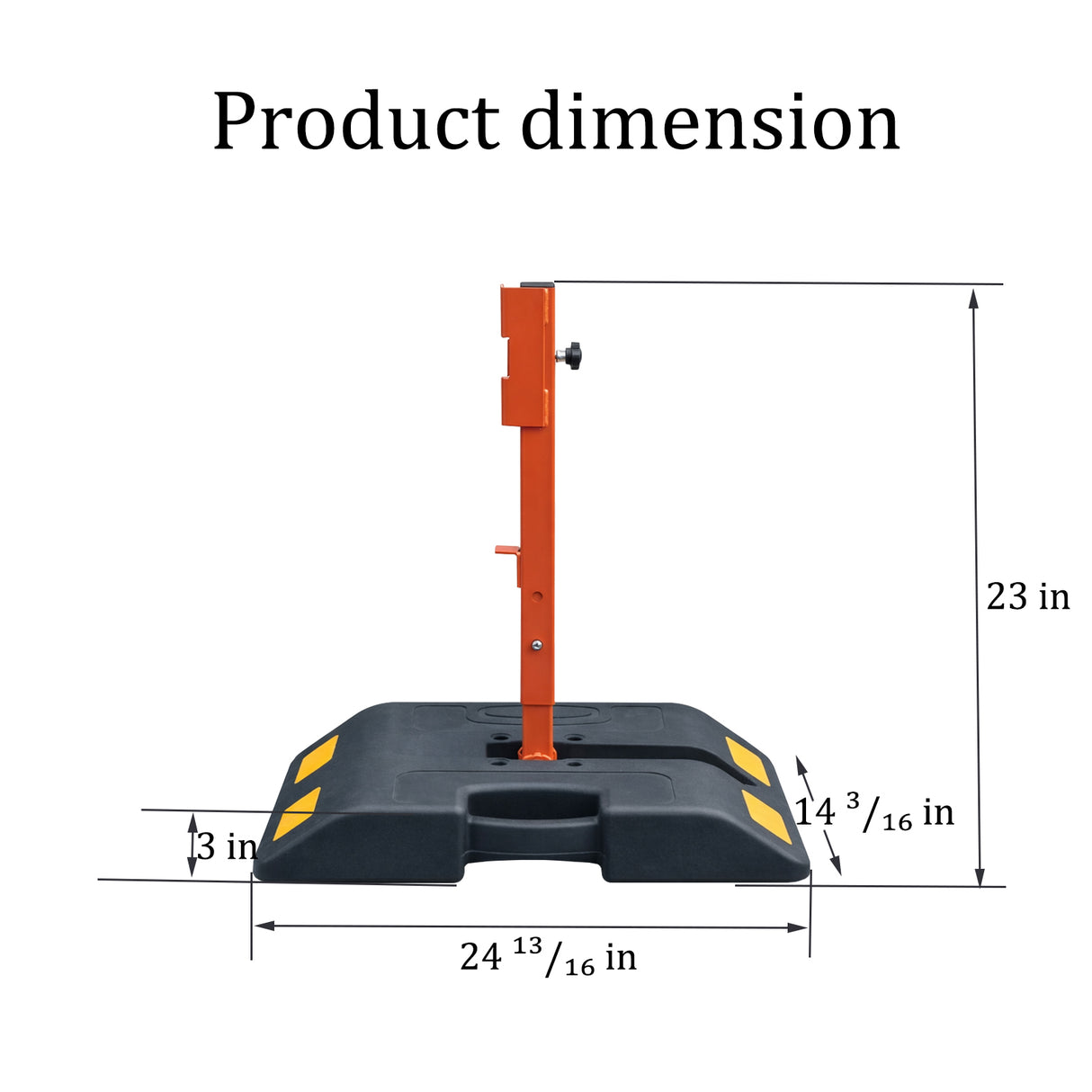 23Inch Portable Roll-Up Sign Stand with Weighted Rubber Base for Roadwork Events & Construction Safety