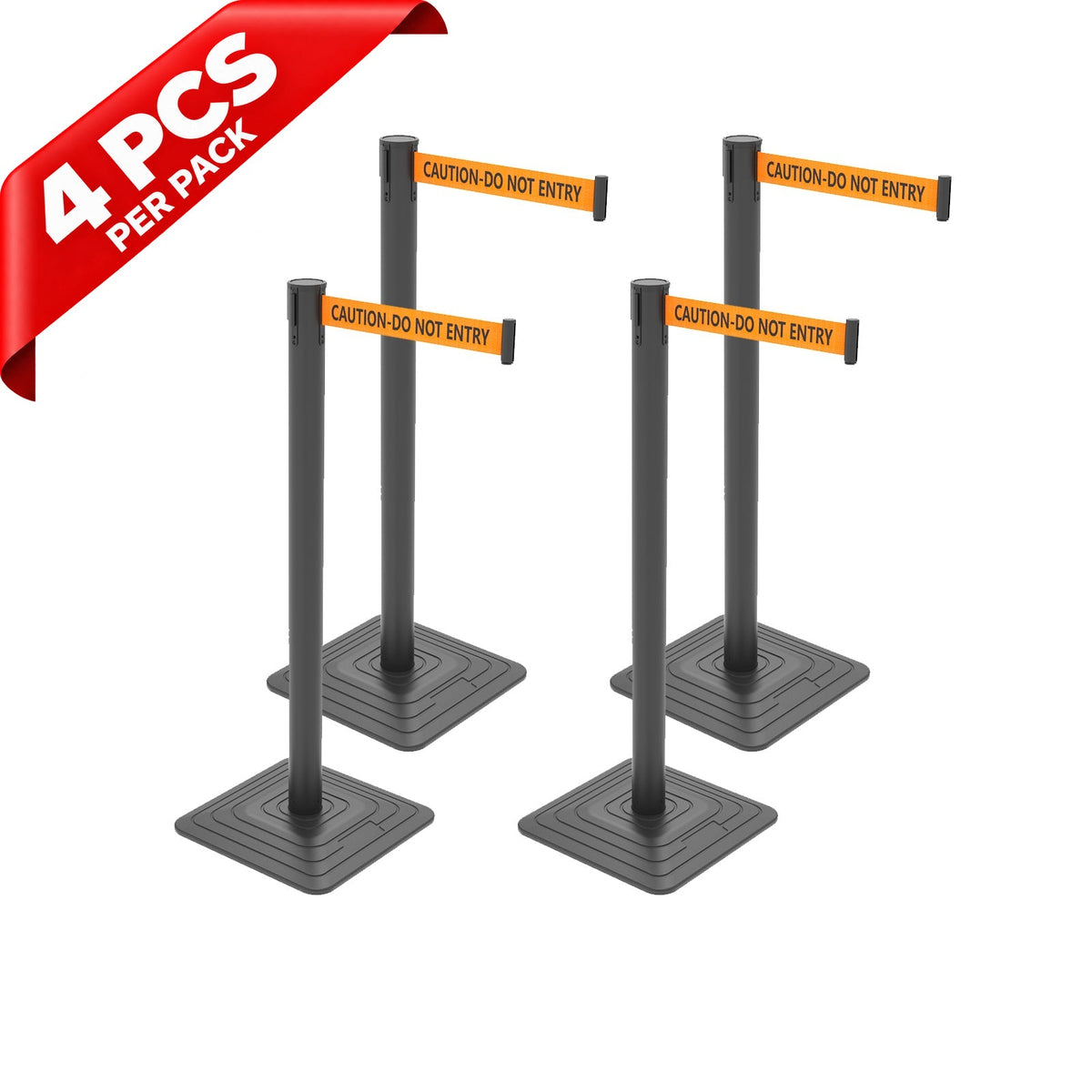 10ft Retractable Belt Stanchion Barrier - with accessories