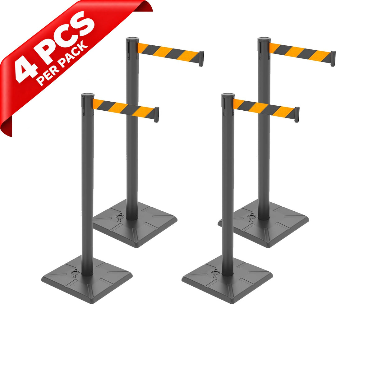 10ft Retractable Belt Stanchion Barrier - close-up detail