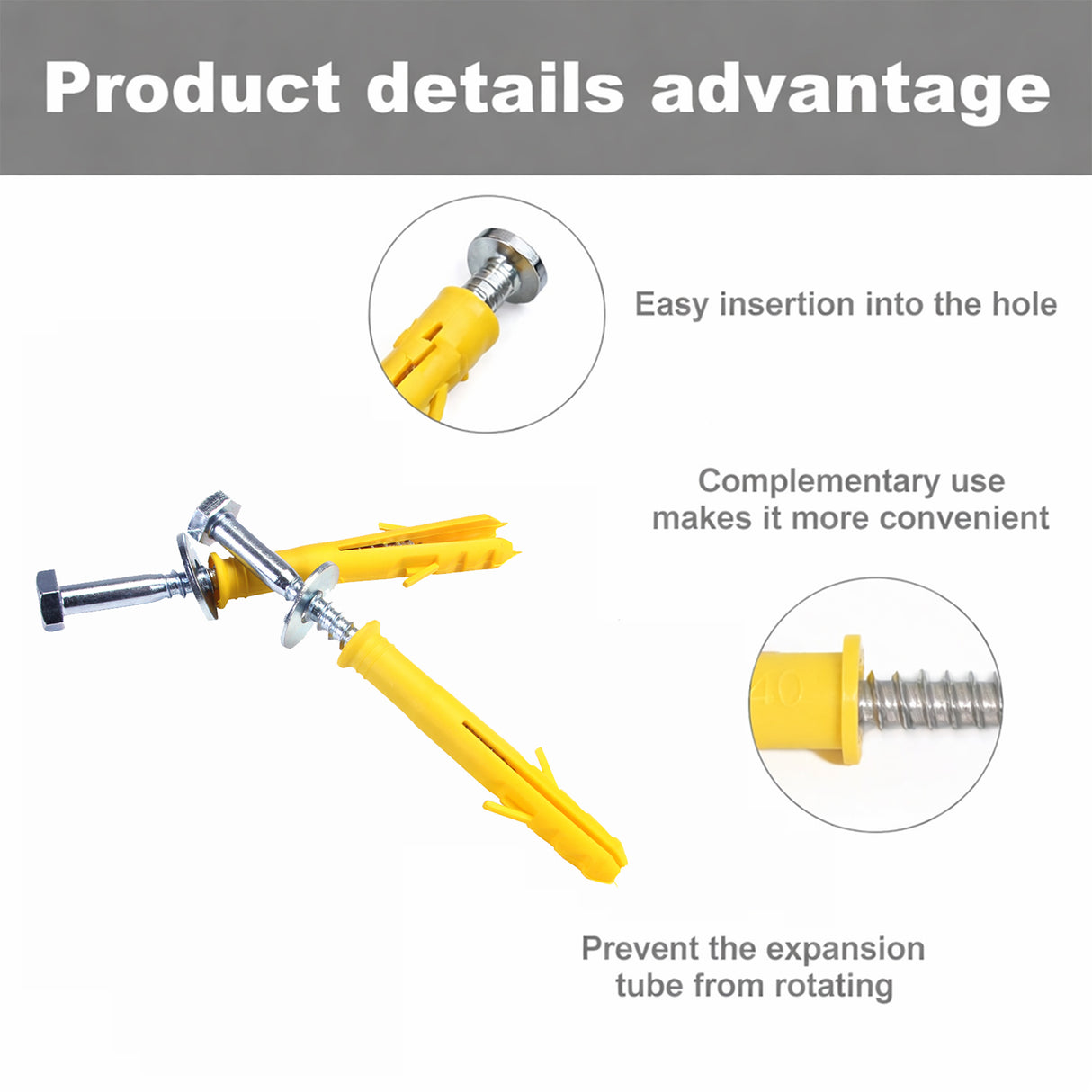 8PCS Install Fittings for Groud - top-down view
