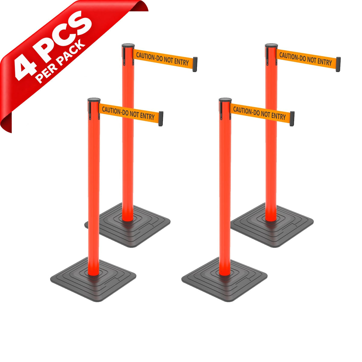 10ft Retractable Belt Stanchion Barrier - top-down view