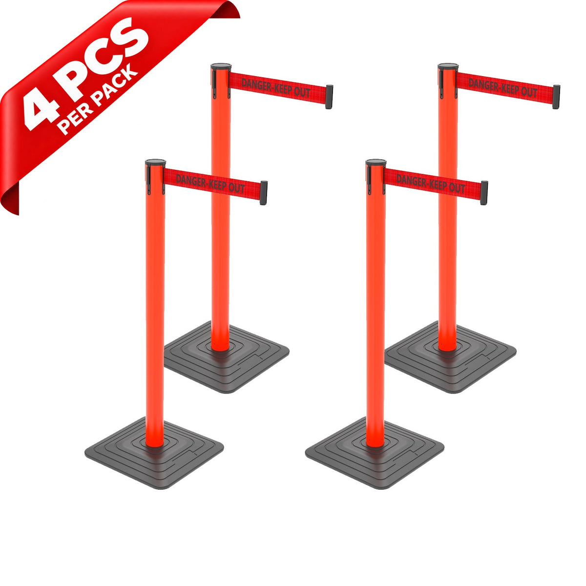 10ft Retractable Belt Stanchion Barrier - close-up detail