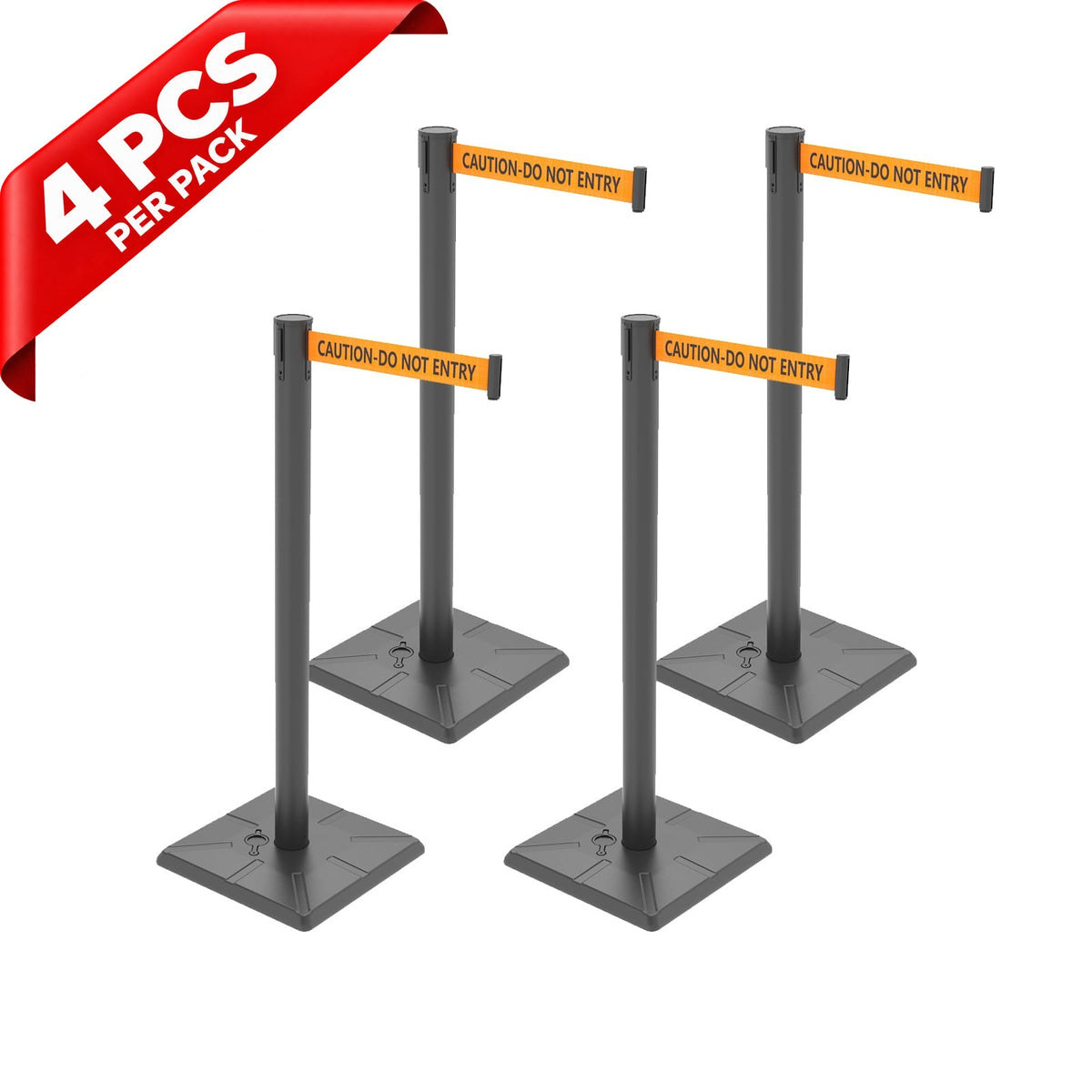 10ft Retractable Belt Stanchion Barrier - product dimensions