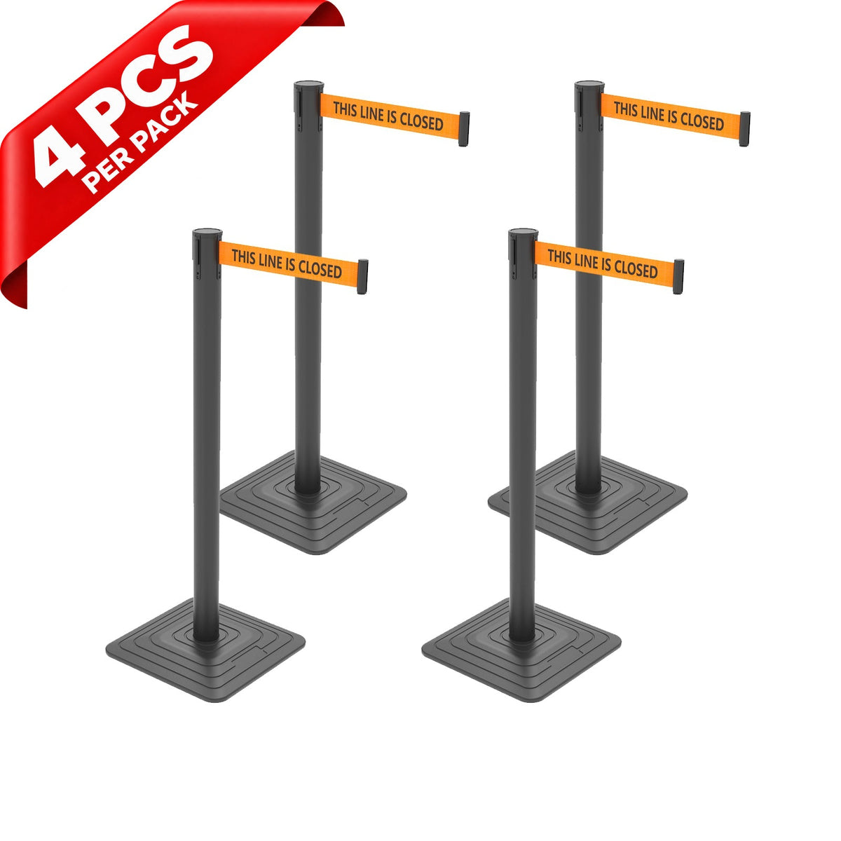10ft Retractable Belt Stanchion Barrier - close-up detail