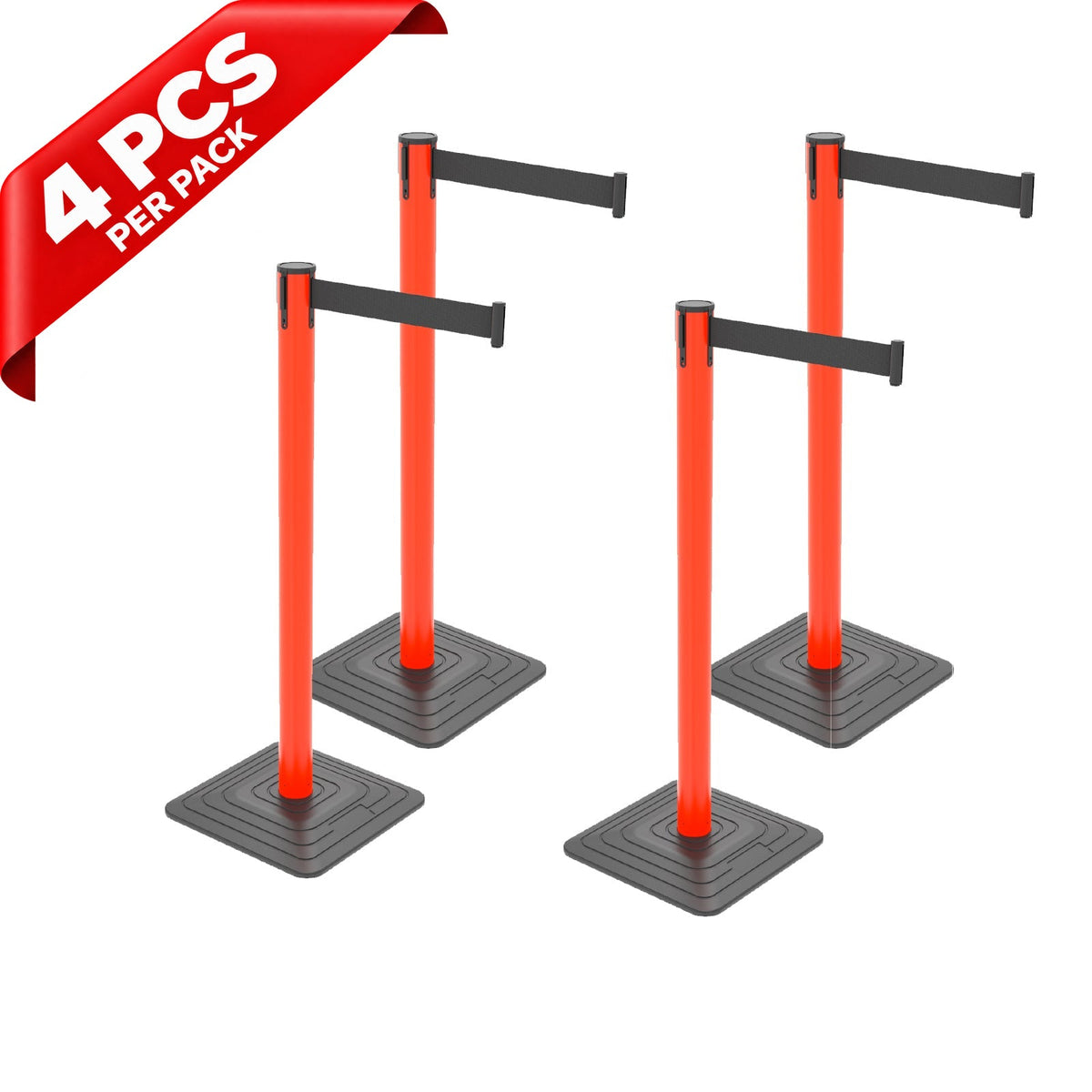 10ft Retractable Belt Stanchion Barrier - product dimensions