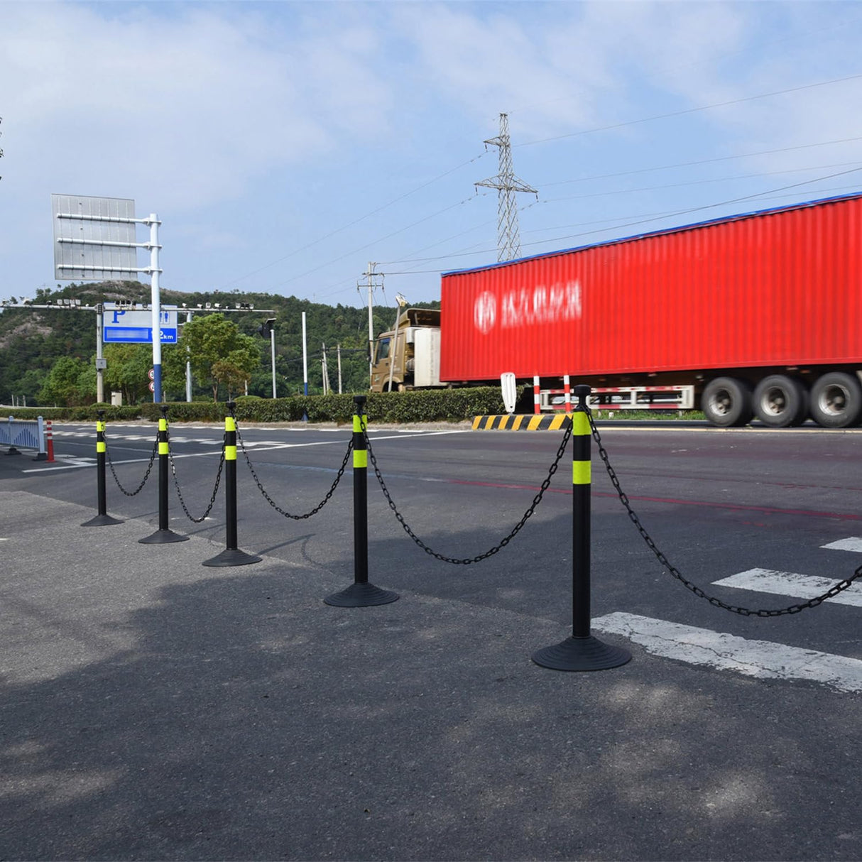 Delineator Post With Chain 6PCS