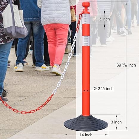 Delineator Post With Chain 6PCS