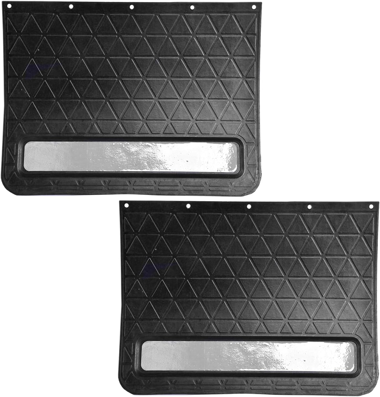 Rubber Mud Flap and Adjustable Hitch-Mounted System