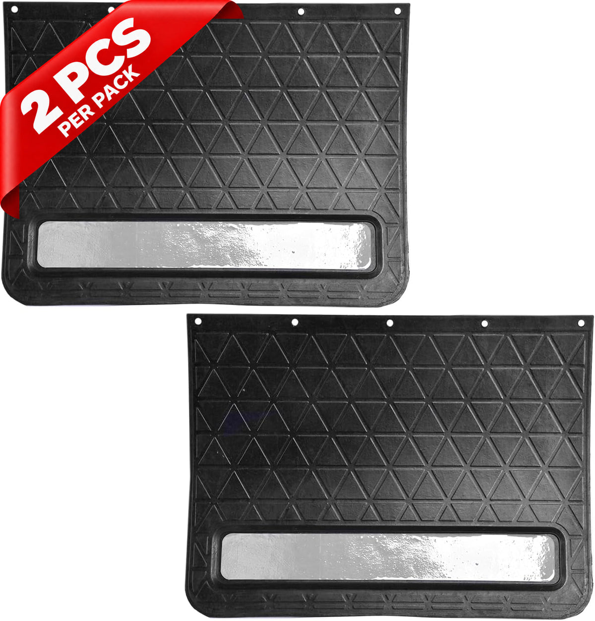 Rubber Mud Flaps with Adjustable Hitch-Mounted System - close-up detail
