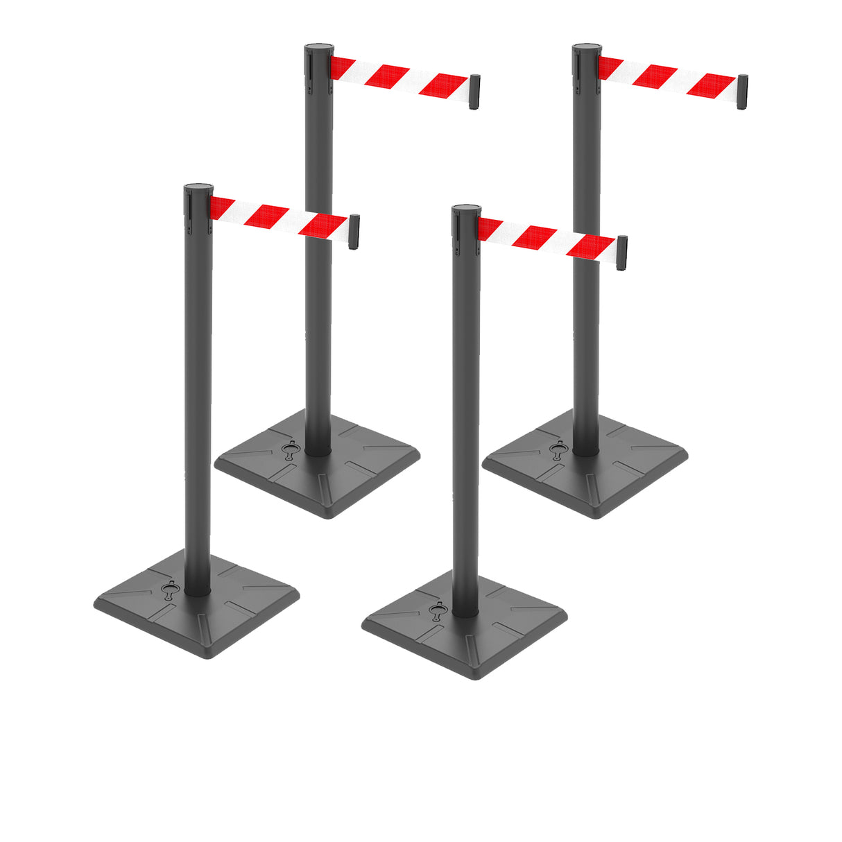 10ft Retractable Belt Stanchion Barrier - in use on site