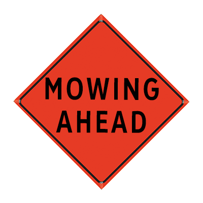 36" Reflective Orange Vinyl Roll-Up Sign