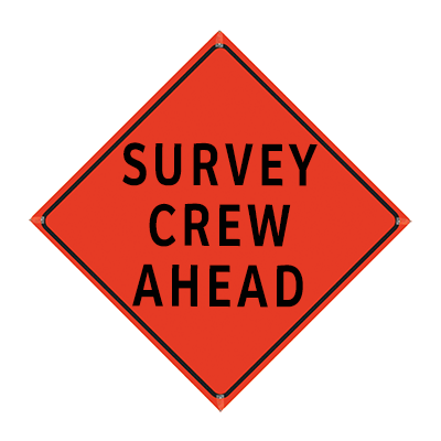 36" Reflective Orange Vinyl Roll-Up Sign