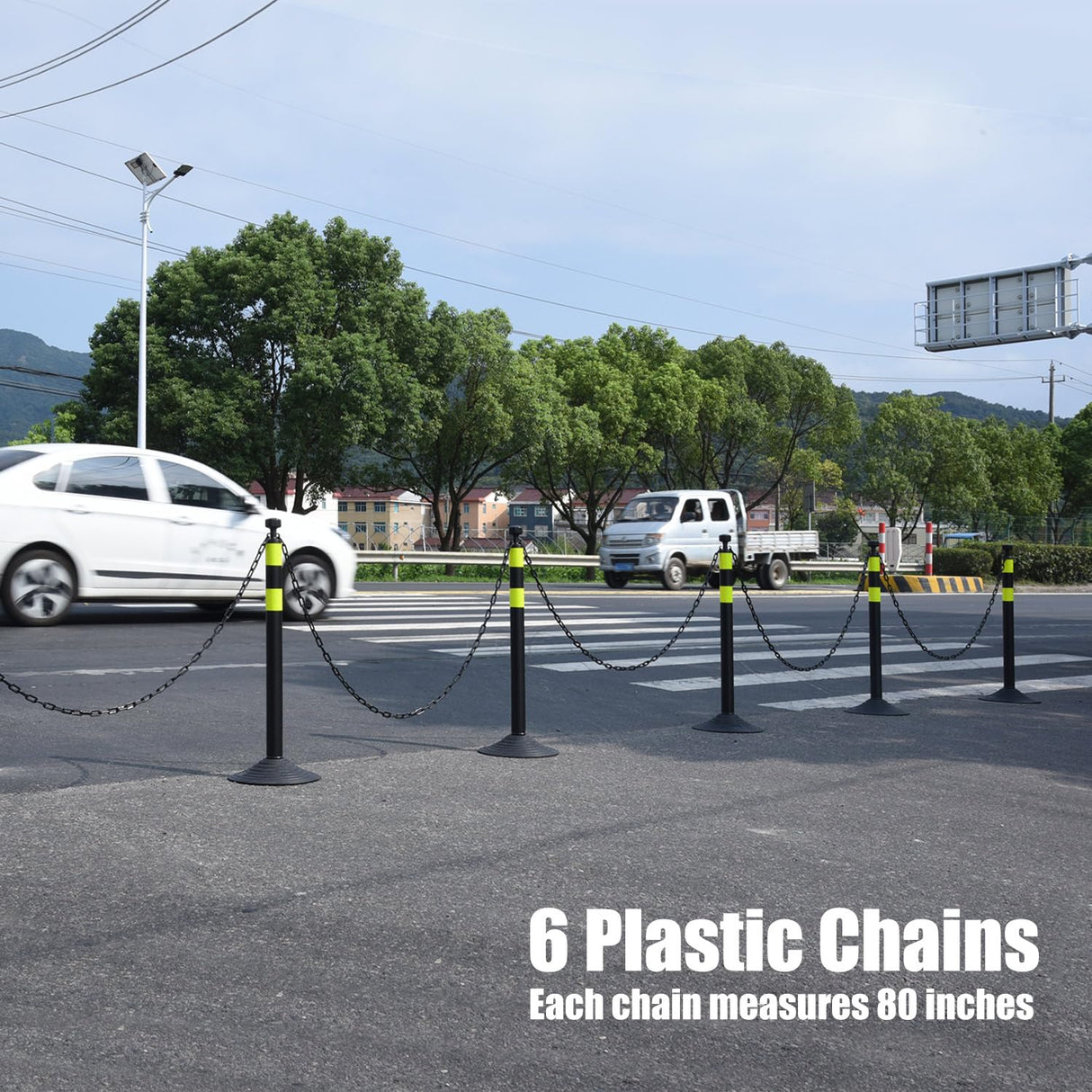 Delineator Post With Chain 6PCS