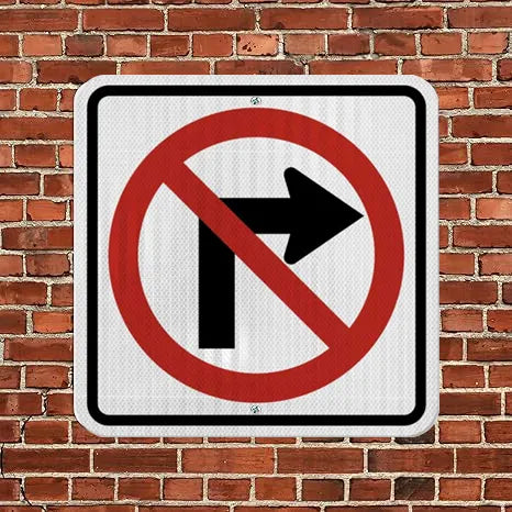 Do Not Turn Right Sign-5