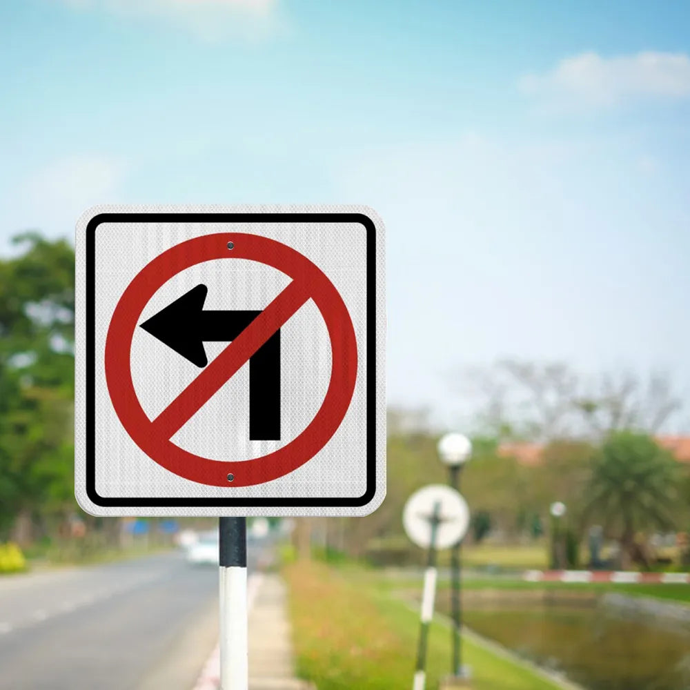 Do Not Turn Left Sign-05