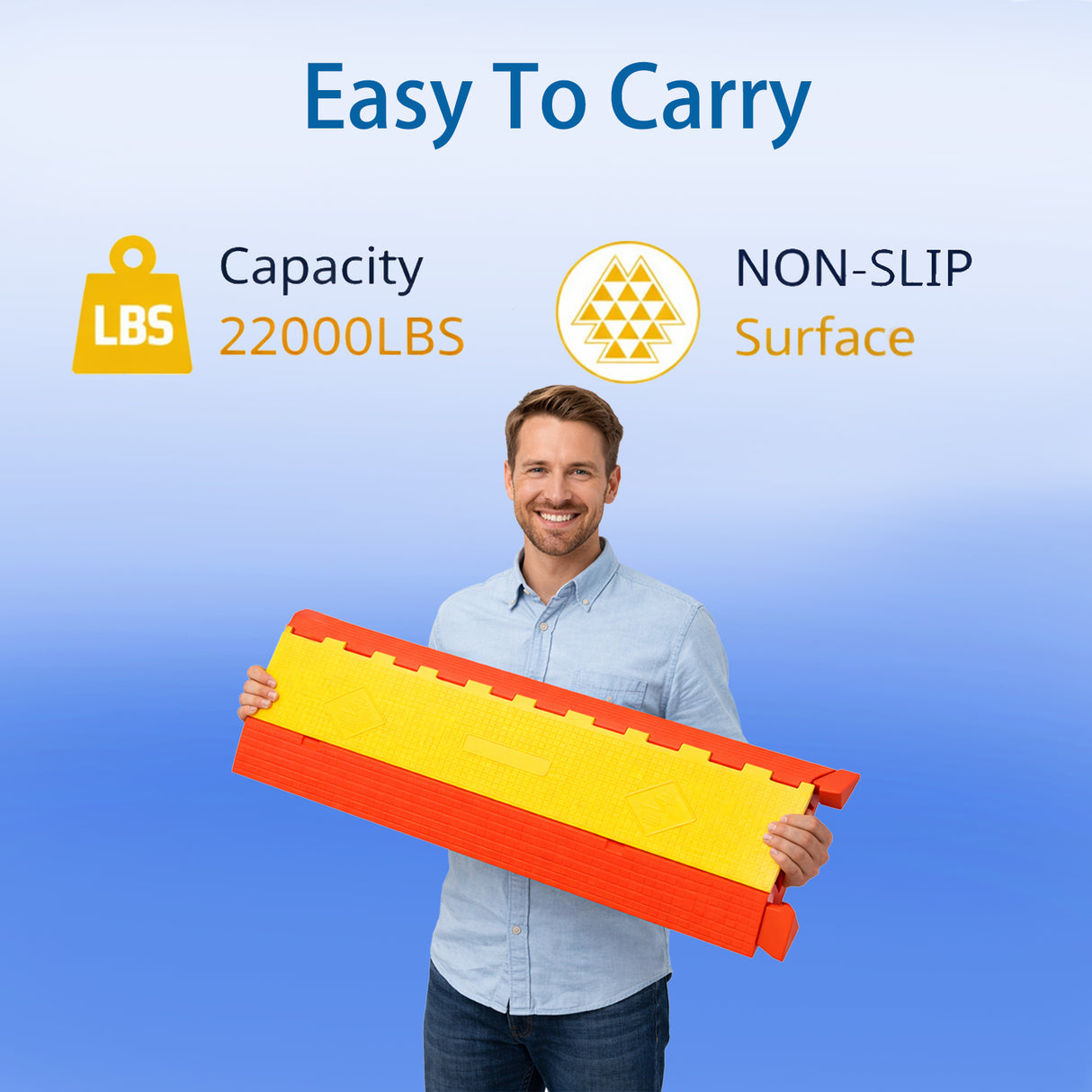 PU Heavy Duty Cable Protector - product dimensions