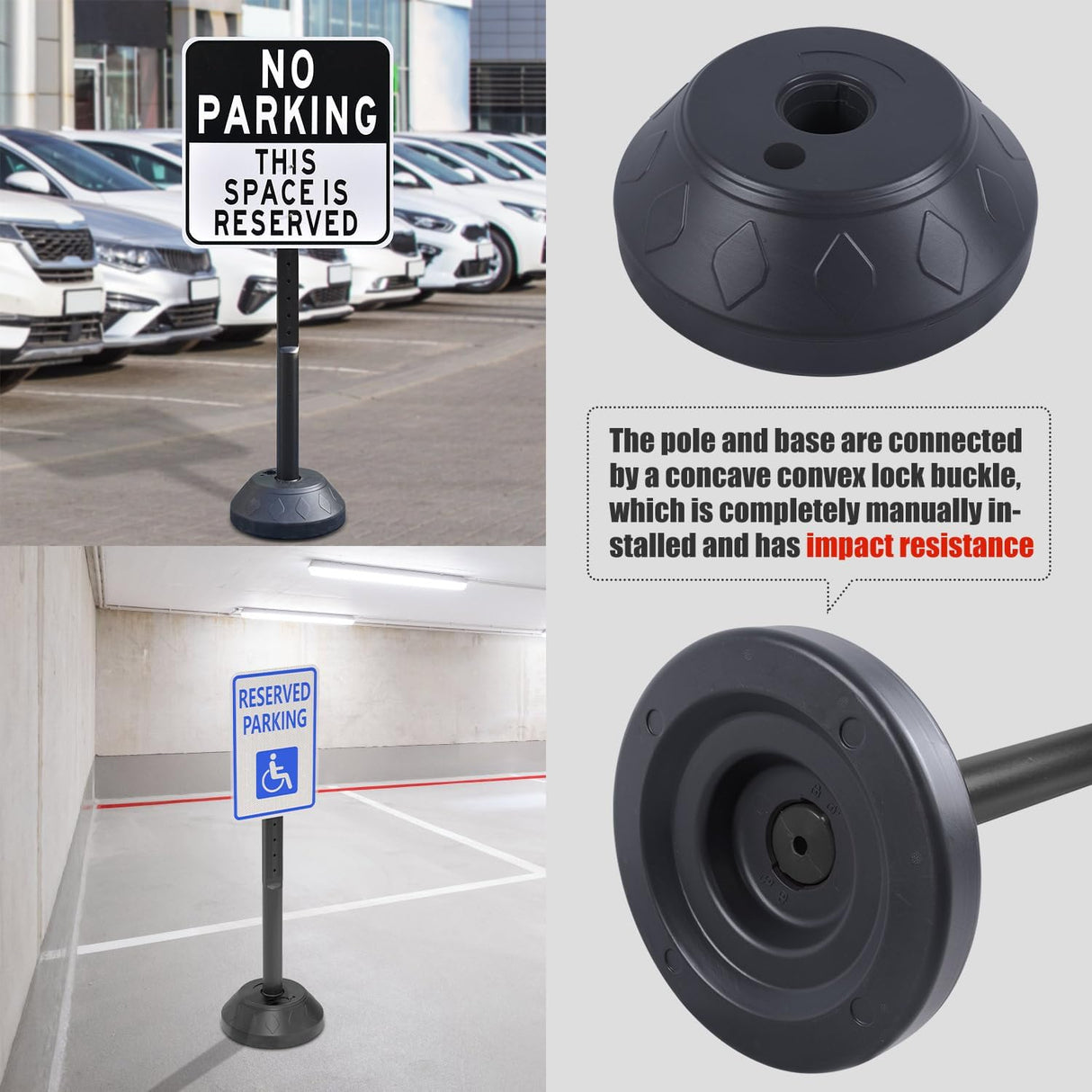 Portable Sign Holder with Water-Filled Base