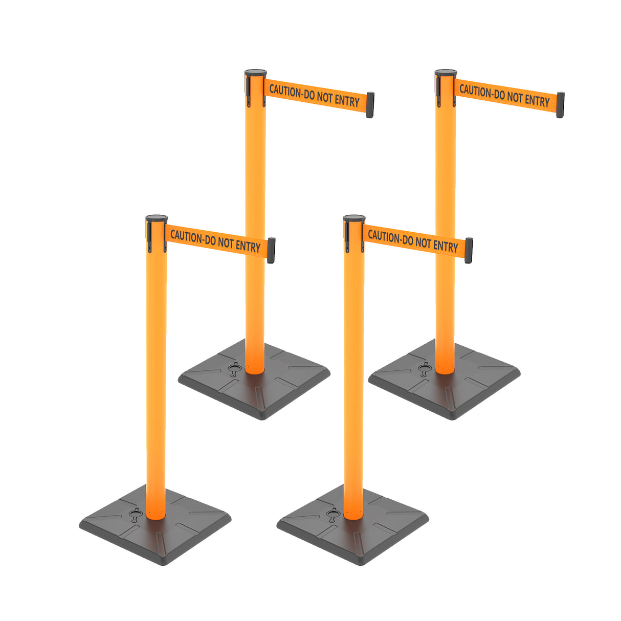 10ft Retractable Belt Stanchion Barrier - front view