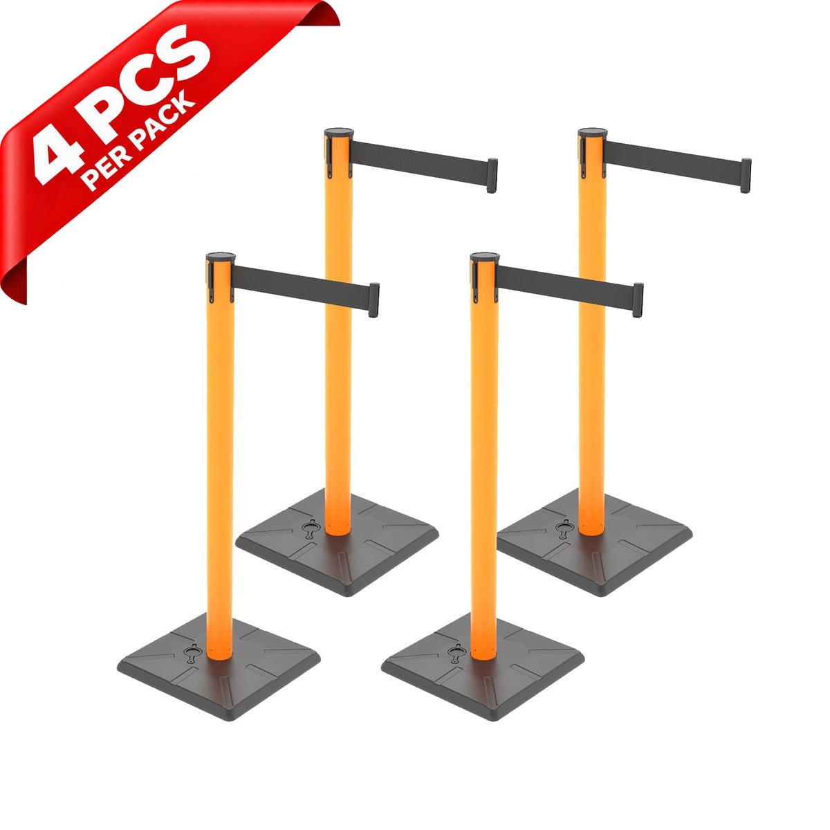10ft Retractable Belt Stanchion Barrier - in use on site