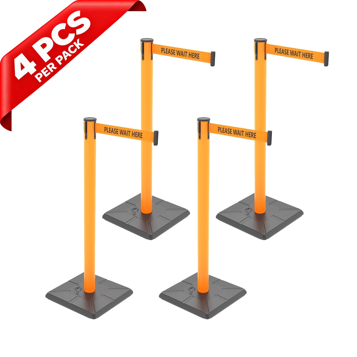 10ft Retractable Belt Stanchion Barrier - close-up detail