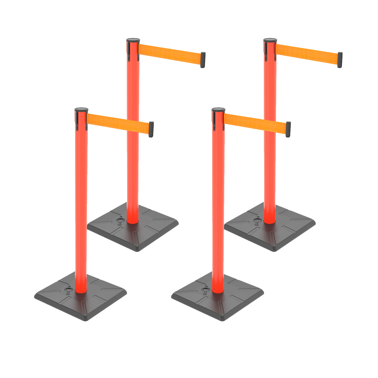 10ft Retractable Belt Stanchion Barrier - with accessories