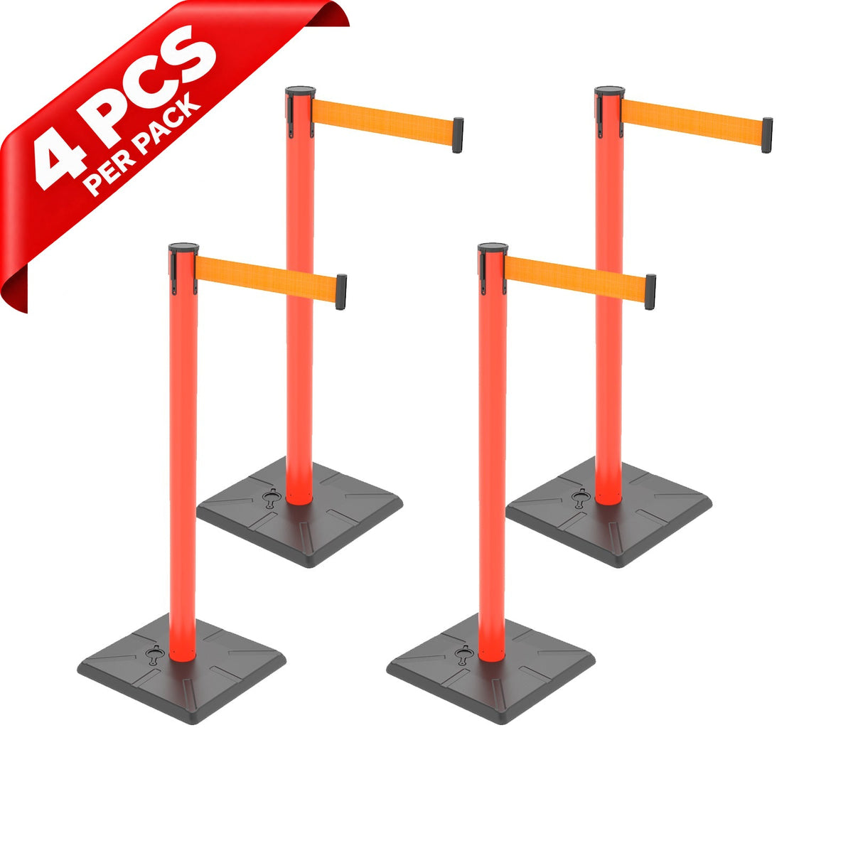 10ft Retractable Belt Stanchion Barrier - with accessories