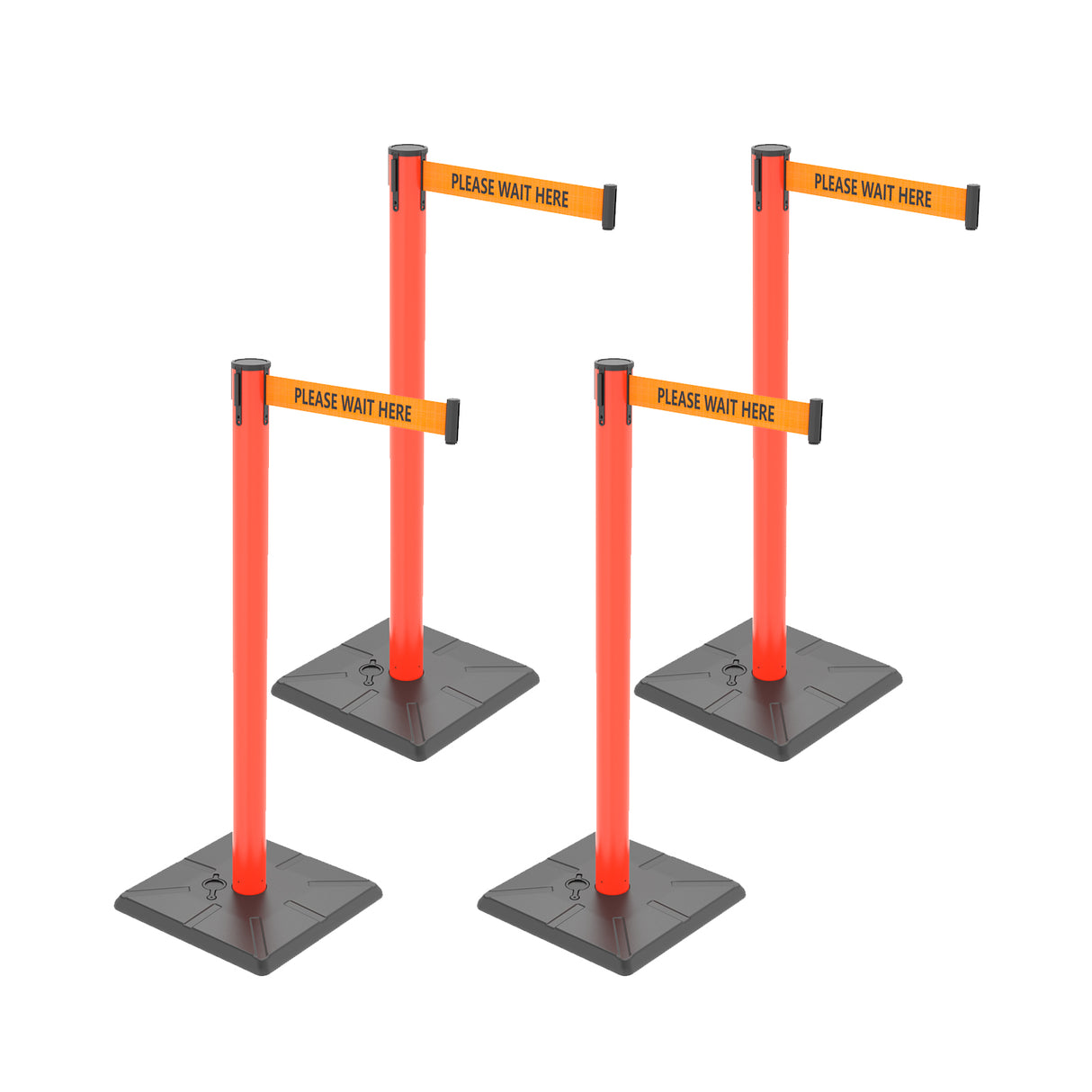 10ft Retractable Belt Stanchion Barrier - with accessories
