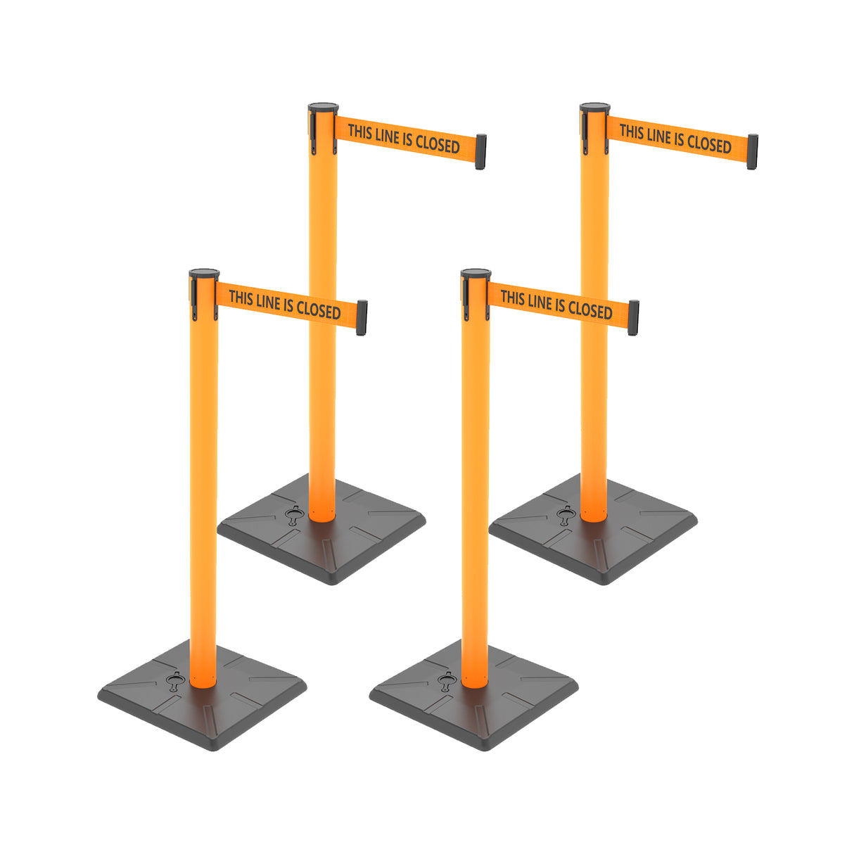 10ft Retractable Belt Stanchion Barrier - product dimensions