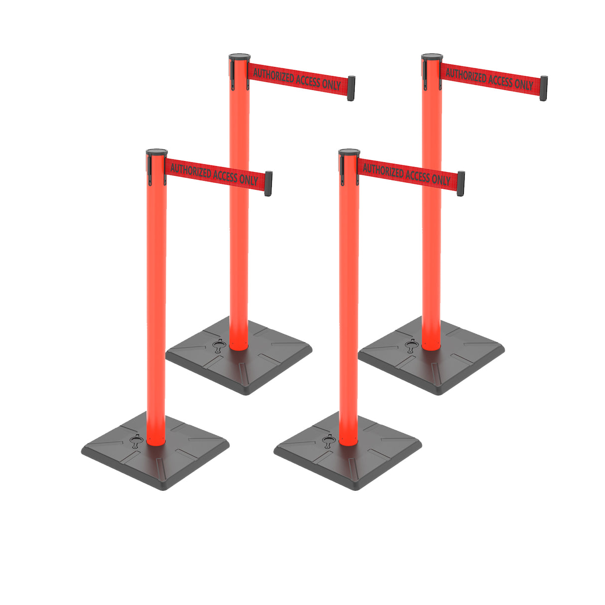 10ft Retractable Belt Stanchion Barrier - in use on site