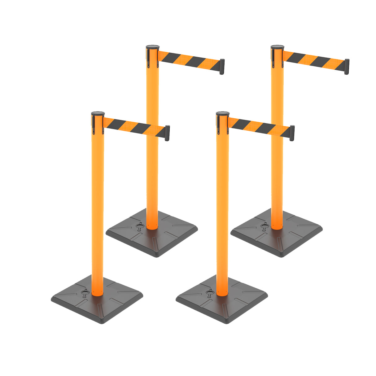 10ft Retractable Belt Stanchion Barrier - with accessories