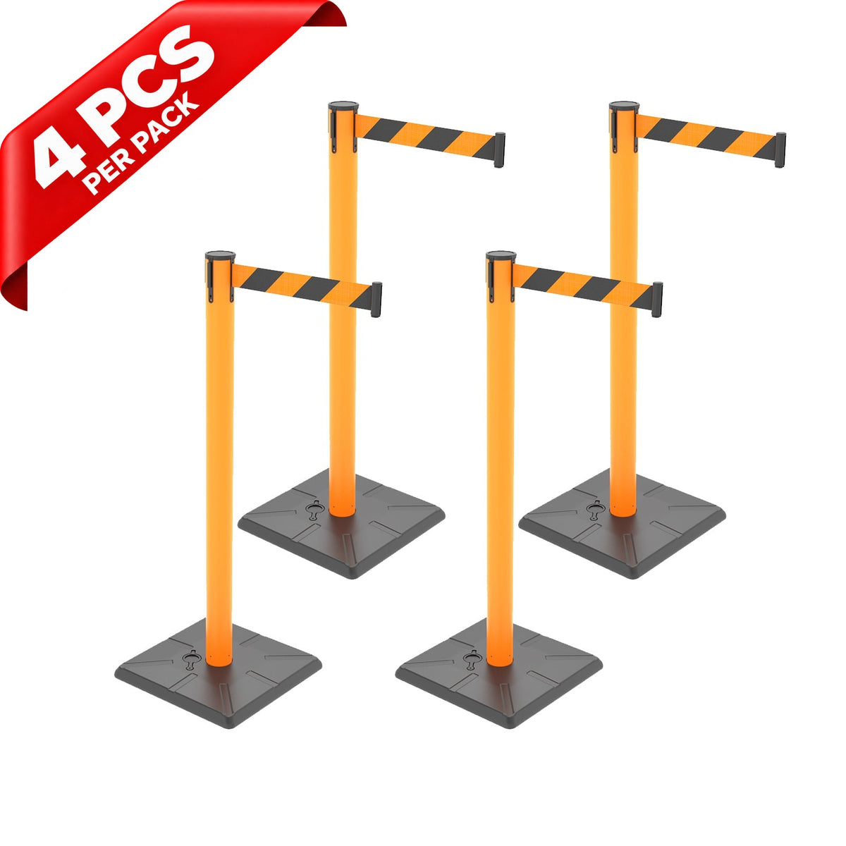 10ft Retractable Belt Stanchion Barrier - with accessories