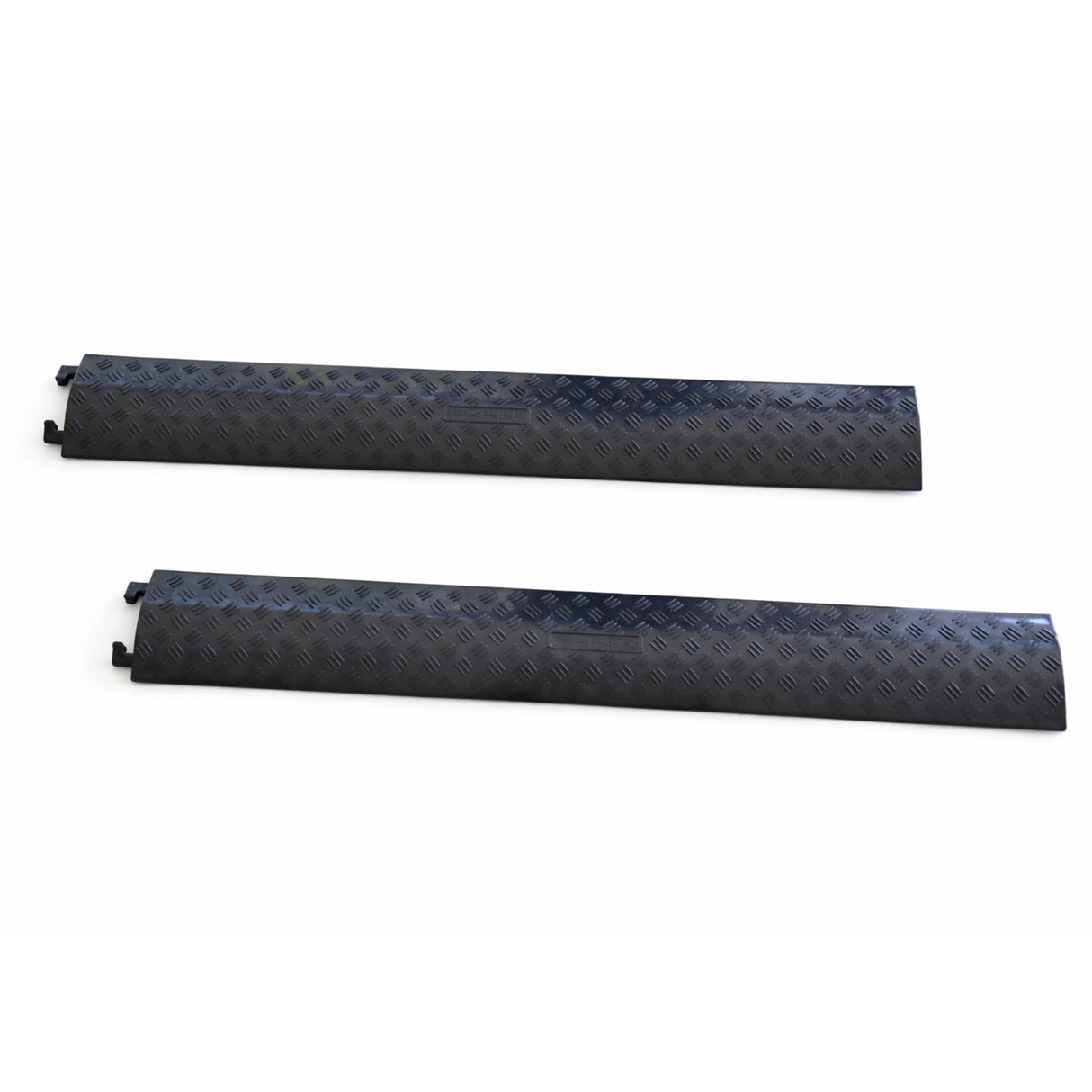 2PACK Black/Yellow Drop Over Cable Ramp Protective Cover - 2,000 lbs Max Heavy Duty Drop Over Hose & Cable Track Protector, Safe in High Walking Traffic Areas - Cable Concealer for Outdoor & Indoor Use