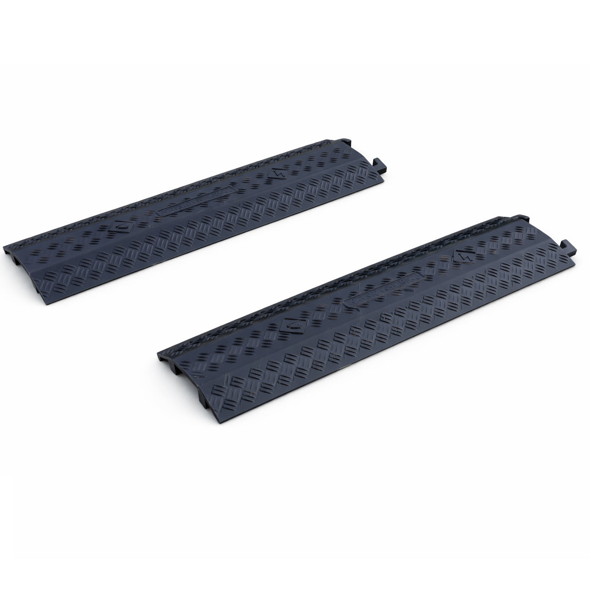 2PACK Black/Yellow Drop Over Cable Ramp Protective Cover - 2,000 lbs Max Heavy Duty Drop Over Hose & Cable Track Protector, Safe in High Walking Traffic Areas - Cable Concealer for Outdoor & Indoor Use