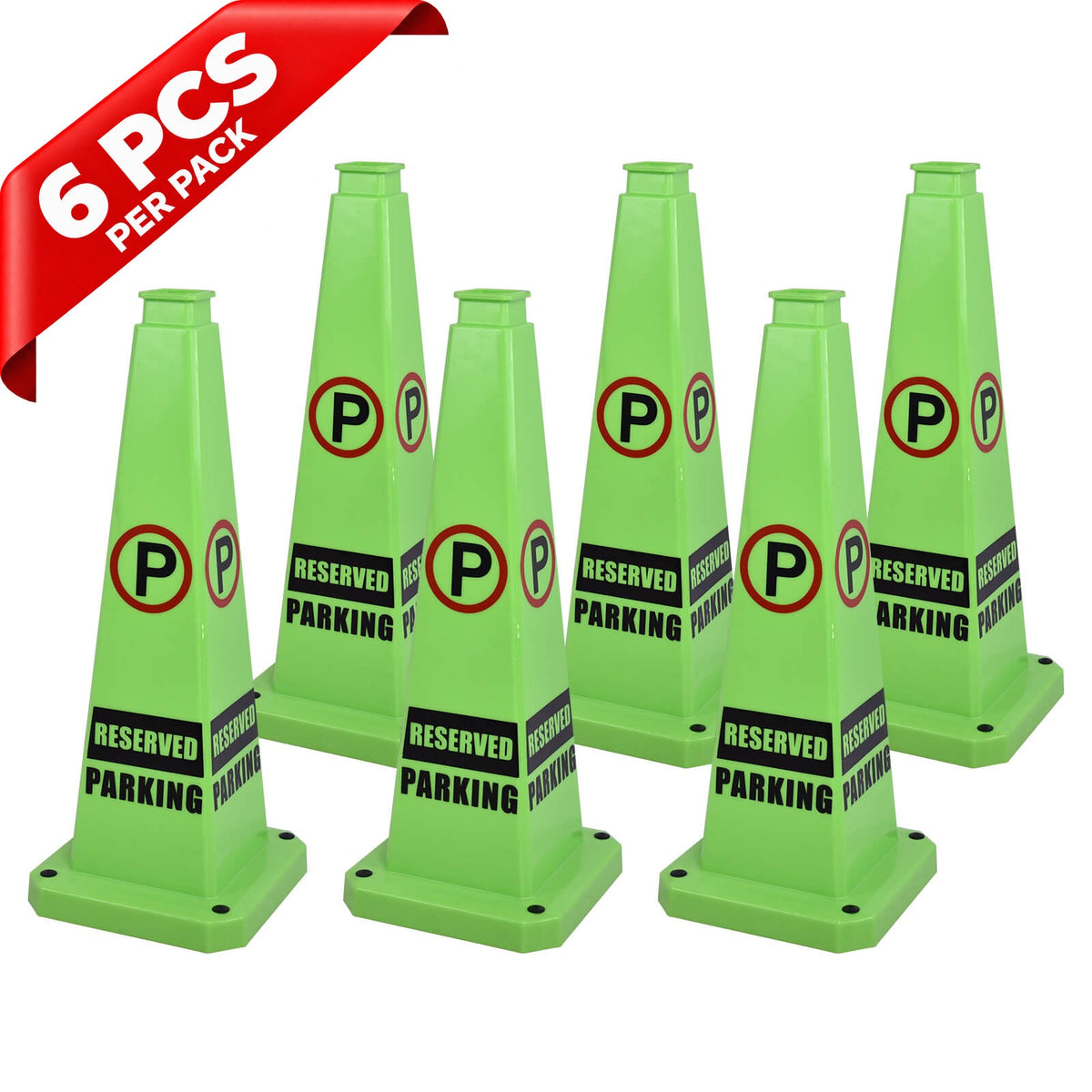 28Inch Safety Caution Cone with Handle - side angle