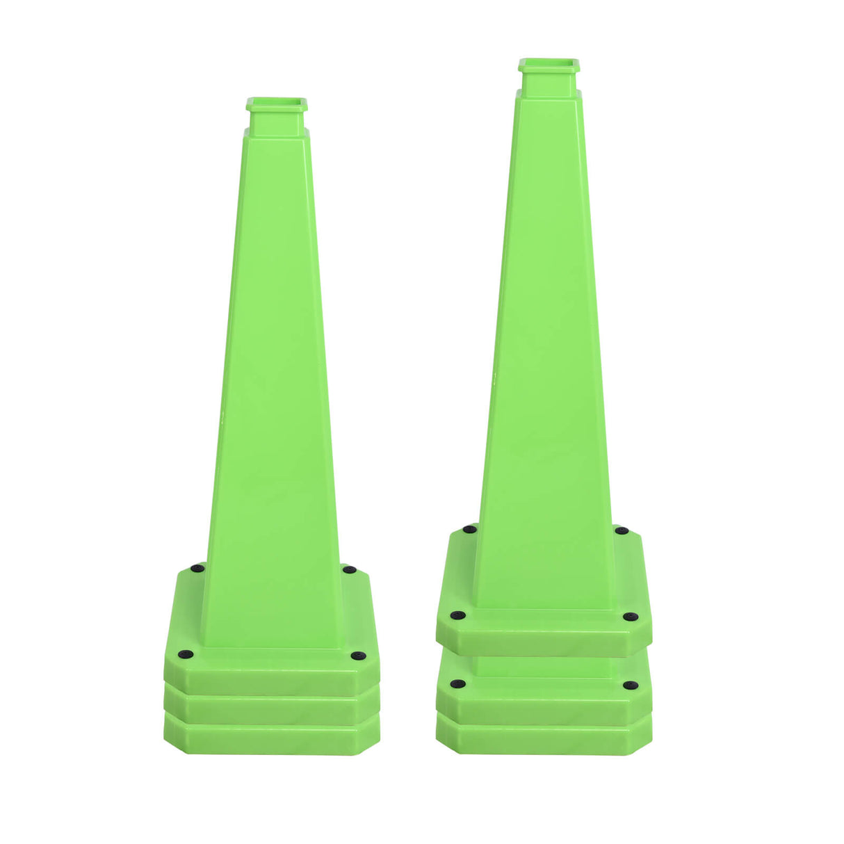 28/36Inch 4-Sided Message Cone, No Printing 6PCS