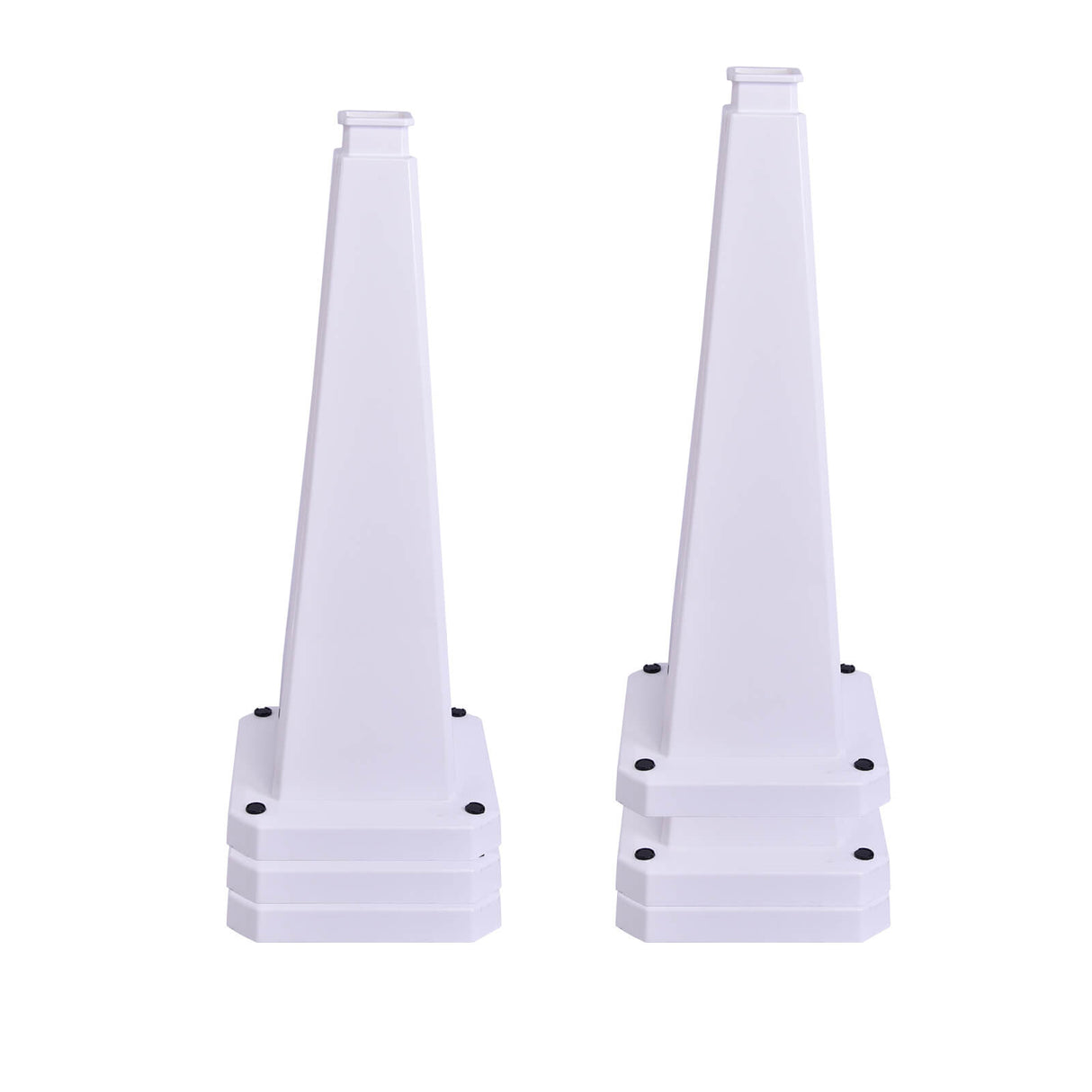 28/36Inch 4-Sided Message Cone, No Printing 6PCS
