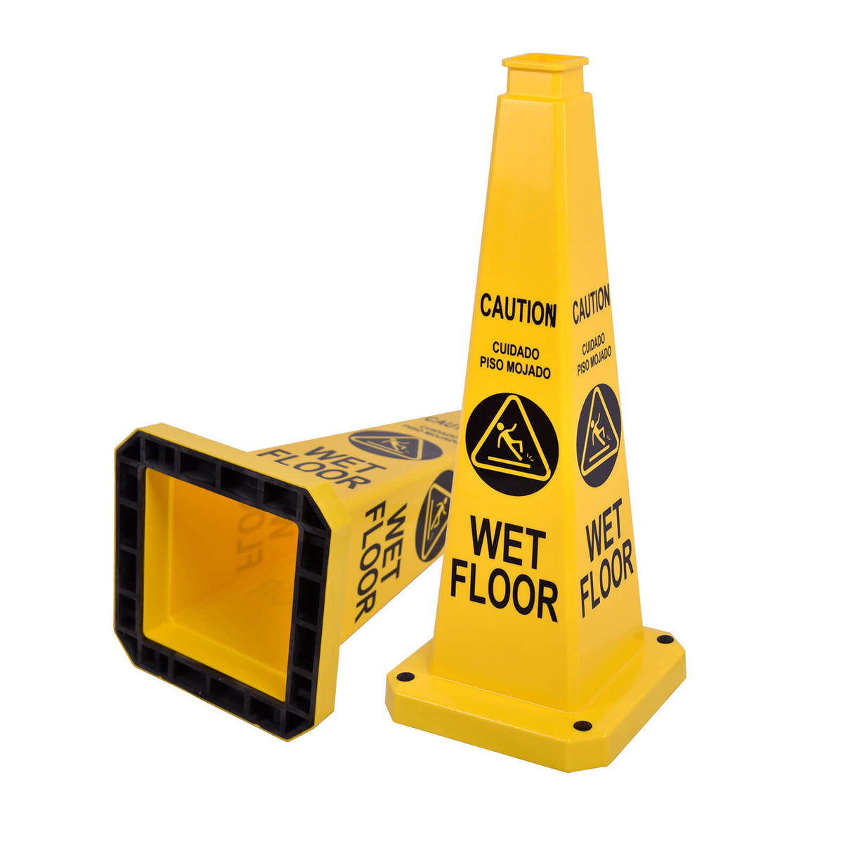 Heavy Duty 4-Sided Message Cone, Weather-Resistant for Outdoor Safety & Event Management