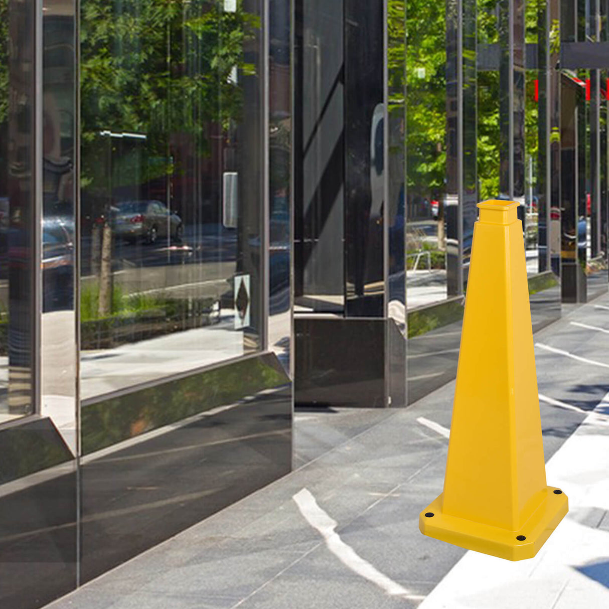 28/36Inch 4-Sided Message Cone, No Printing 6PCS