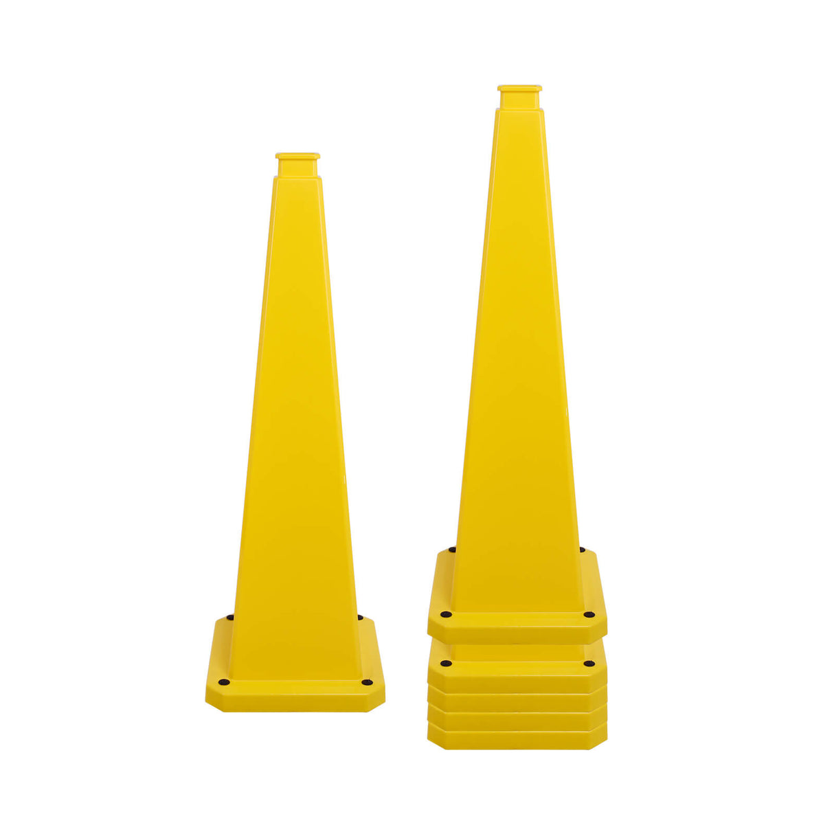 28/36Inch 4-Sided Message Cone, No Printing 6PCS