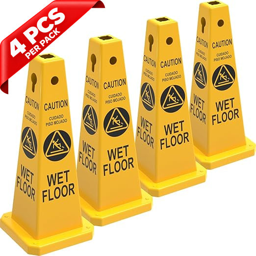 27Inch Caution Safety Cone - side angle